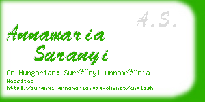 annamaria suranyi business card